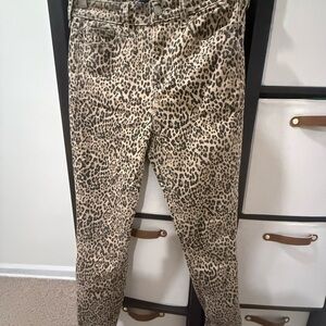 GAP Tan and Black Animal Print Leggings